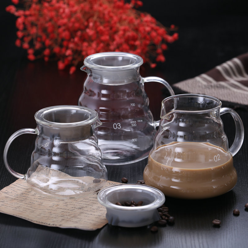 350ml Cute Glass Teapot Kettle Borosilicate Glass Tea Maker Clear Glass Coffee Pot with Handle