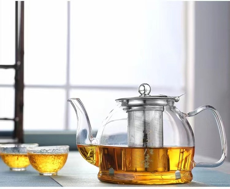 Glass Teapot Stovetop Borosilicate Clear Tea Kettle Teapot Blooming Loose Leaf Tea Maker Tea Brewer