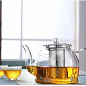 Glass Teapot Stovetop Borosilicate Clear Tea Kettle Teapot Blooming Loose Leaf Tea Maker Tea Brewer