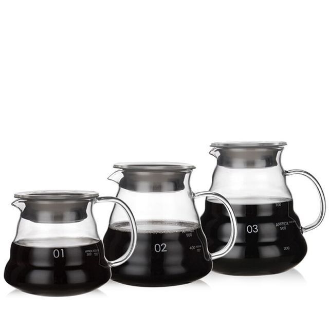 350ml Cute Glass Teapot Kettle Borosilicate Glass Tea Maker Clear Glass Coffee Pot with Handle