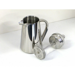 12-Ounce Dual-Filter Coffee Plunger Pot Brewer and Maker Small Stainless Steel French Press