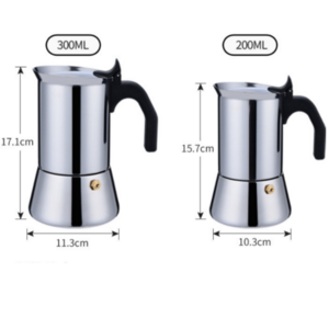 4 / 6/ 9 Cups Espresso Moka Pot Stainless Steel Coffee Maker Stovetop Coffee Maker