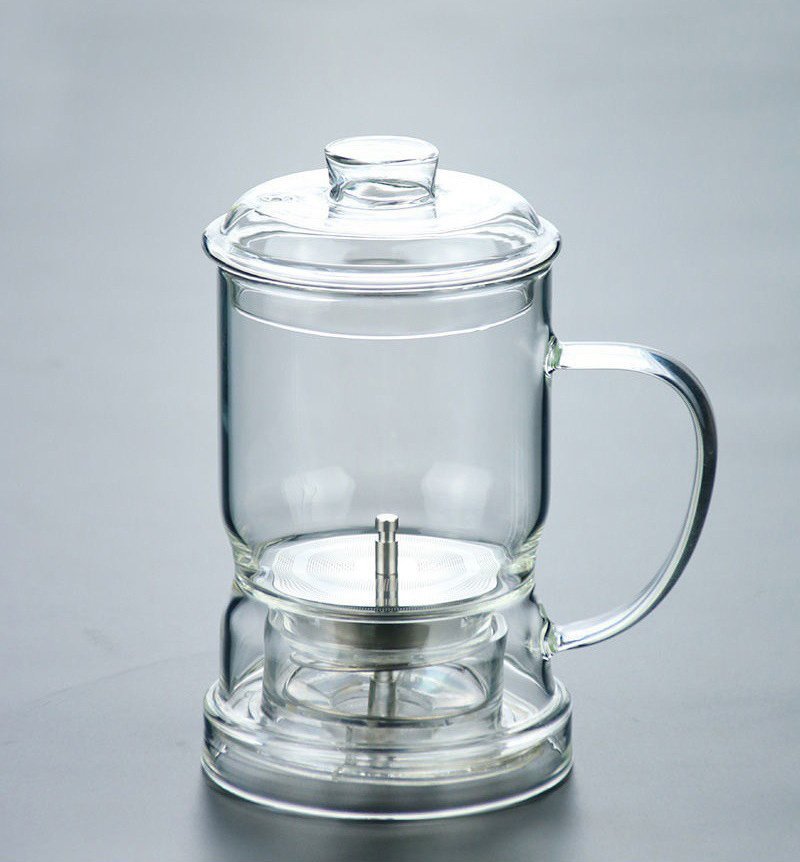 400ml 14oz Transparent Handy Brew Coffee Tea Maker Perfect Magic Borosilicate Glass Teapot Bottom Dispensing Tea Pot with Filter