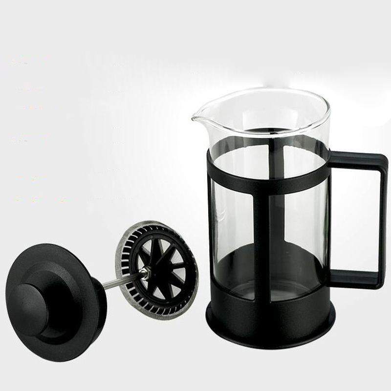 Glass with Plastic Handle French Press Coffee Tea Maker