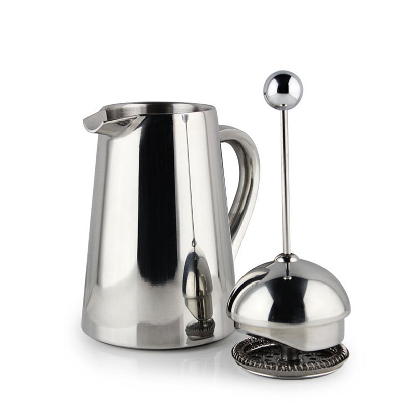 350ML 800ML 1000ML 304 Grade Stainless Steel Insulated Coffee Press Easy Clean Unbreakable French Press Coffee Maker