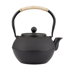 600ml 900ml 1200ml Stovetop Safe Japanese Cast Iron Teapot Enamel Coated Cast Iron Tea Kettle with Stainless Steel Infuser