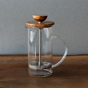 Bamboo Wood French Press Glass Coffee Espresso Tea Maker With SS Plunger