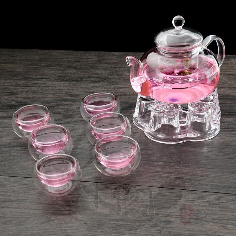 600 ml Clear Heat Resistant Glass Teapot with Infuser for Tea Leaf Loose Tea