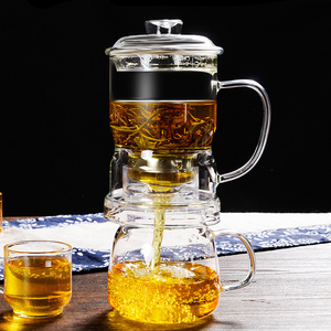 400ml 14oz Transparent Handy Brew Coffee Tea Maker Perfect Magic Borosilicate Glass Teapot Bottom Dispensing Tea Pot with Filter