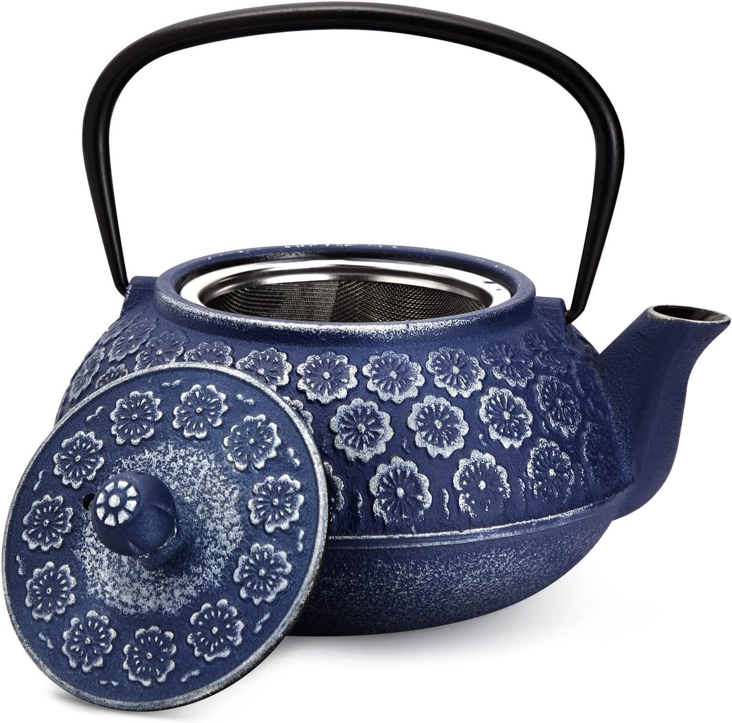 30 oz Enamel Lining Tea Kettle Japanese Cast Iron Teapot With Metal Infuser