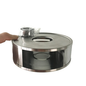 Round base stainless steel teapot holder candle heating device teapot warmer