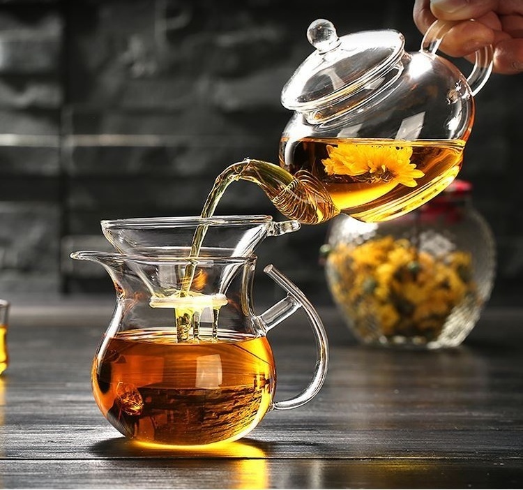 250ml Mini Loose Leaf Tea Pot Boil Tea Ware Glass Tea Maker Coffee Pot Kettle Mini Teapot