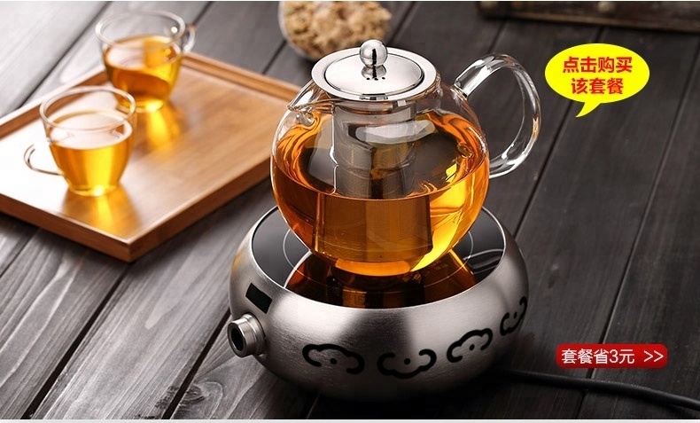 Glass Teapot Kettle with Stainless Steel Infuser - Stovetop Safe - Blooming and Loose Leaf Tea - Large Capacity 1200ml/40oz