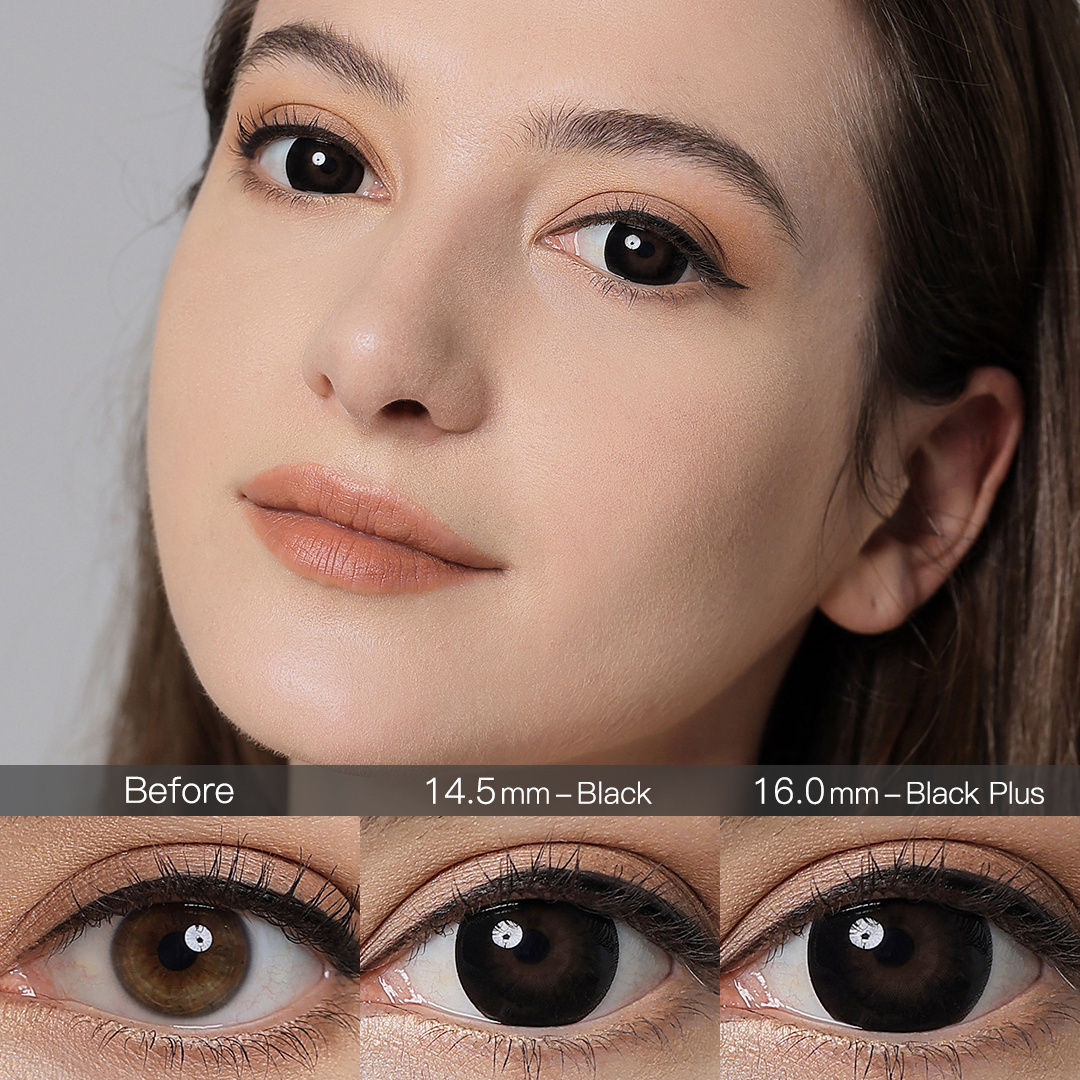 Free shipping  Big eye contact lenses 14.5mm black contact lenses doll eye contact lens 16mm eye lenses