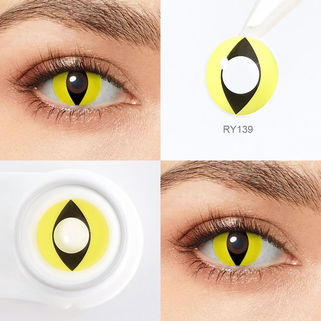 Pseyeche Cat eye lenses dragon eye colored contact lenses cosplay lentilla de color Contacts Halloween contact lenses