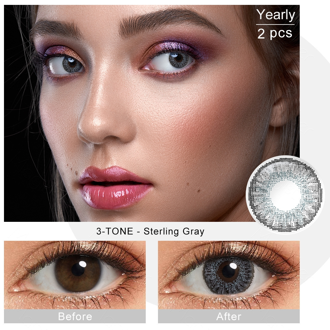 OEM ODM Fancy look cosmetic colored contacts 3 tone color contact lens wholesale eye Contact Lenses