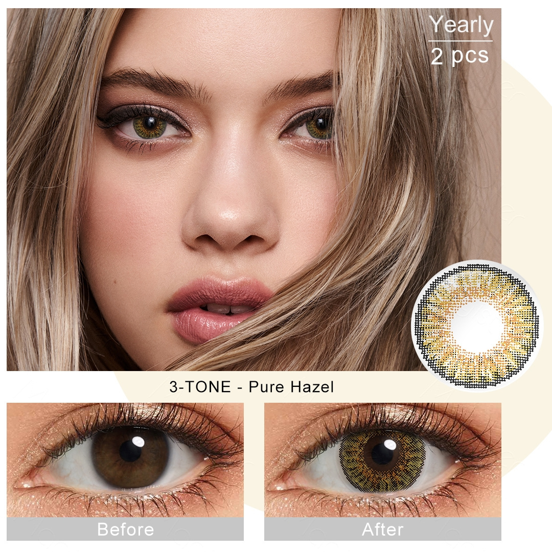 OEM ODM Fancy look cosmetic colored contacts 3 tone color contact lens wholesale eye Contact Lenses