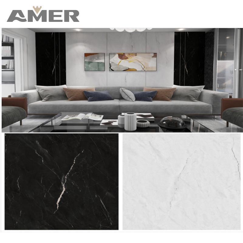 Amer OEM Factory 1220x2800/2900mm UV 6 Mm Panels Marble Resin Stone Texture Acrylic Solid Surface Shower Wall Panels