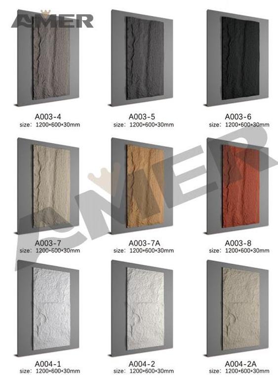 Rongke OEM factory price Wholesale Price Mushroom Stone Faux Brick 3d Decoration Polyurethane Pu Stone Wall Panel