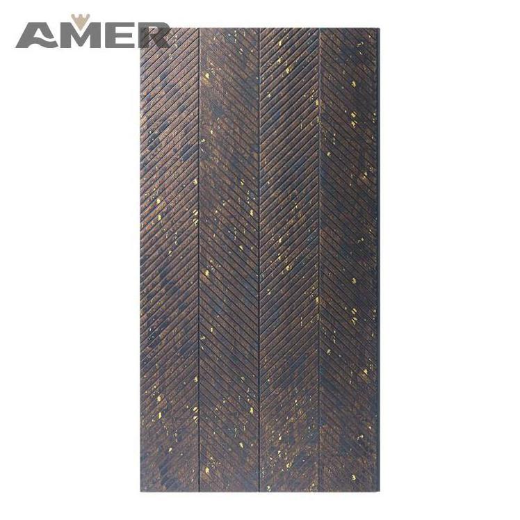 Amer 30cm width waterproof luxury hdpe mdf panels exterior garage bathroom plastic wall slat covering panel decor