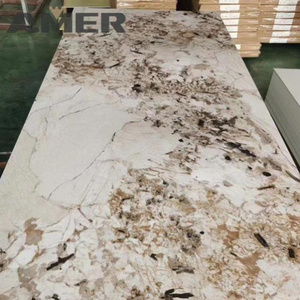 Amer factory price oem 1220*2440mm 3d marble wall panel stick and peel wallpaper