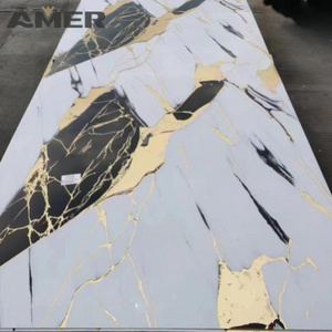 Amer factory price oem 1220*2440mm pvc marble wall panel peel and stick