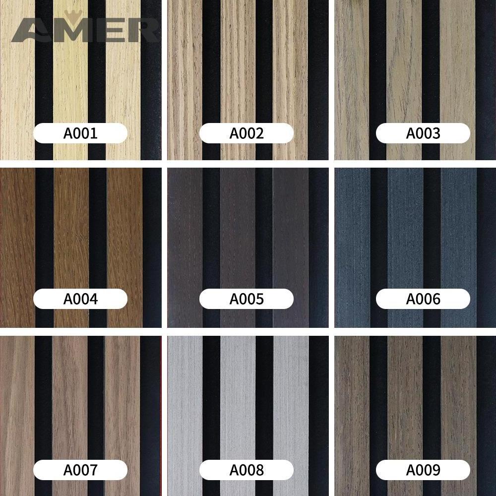 AMER Factory Price Custom 2700*600mm best wooden acustic wall panel 3d white oak 60cm for sound