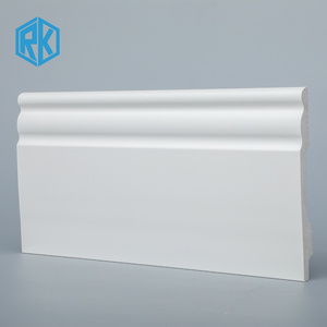 AMER floor decoration white color waterproof Flooring Accessories baseboard ps foam plastic skirting board moulding for sale