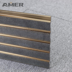 Rongke Factory OEM Waterproof Decorative Waterproof Exterior Gold Wood Outside Office Wall Panel Outdoor 3D