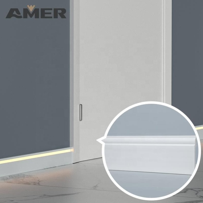 Amer Kitchen Cabinet Waterproof Ps White Skirting Board Hidden Wall Foam Floor Baseboard Protectors