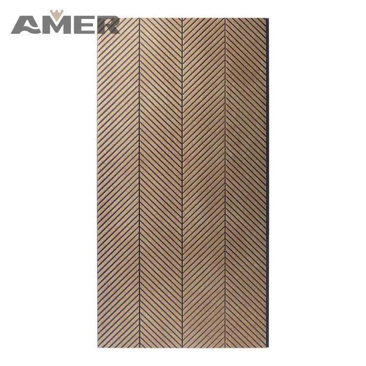 Amer OEM factory price 30cm charcoal decorative waterproof modern garage slot wall molding panels