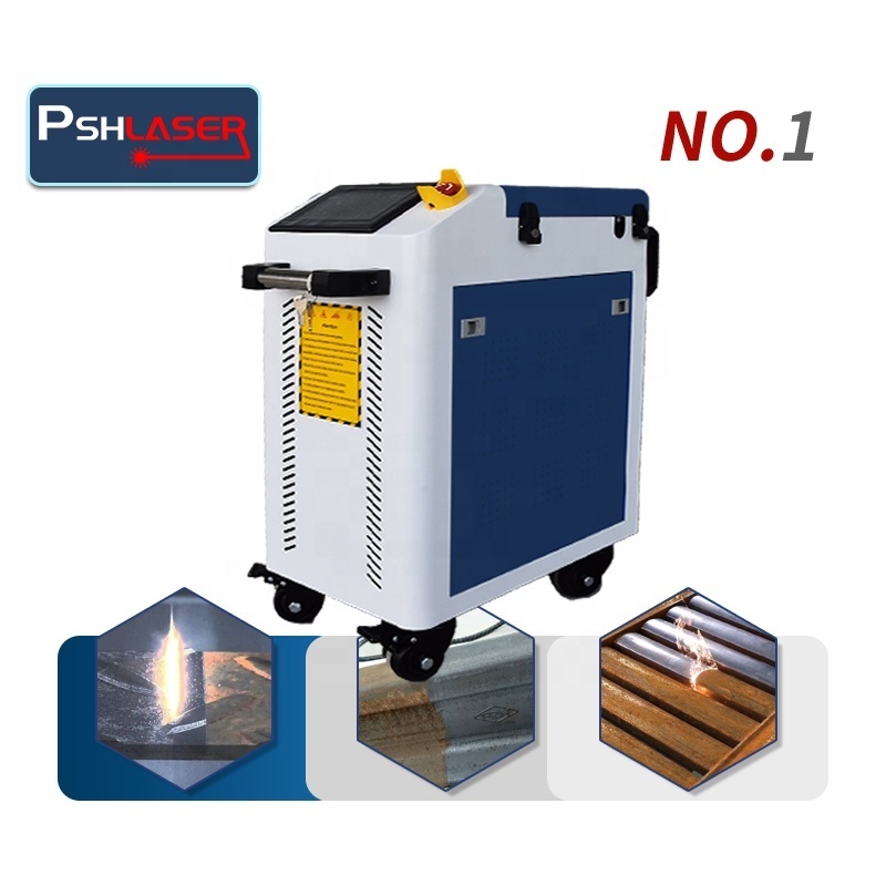 100W 200W 300W 500W Car Paint Rust Remove Pusle Laser Cleaner Refurbish Oil Paint Peeling Fiber Laser Cleaning Machine