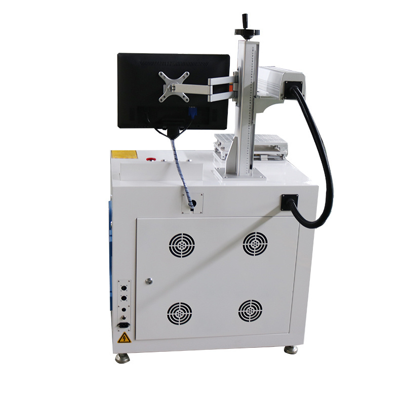 Animal Cattle Ear Tag Printer 20W Laser Fiber Marking Machine 30W For Plastic Abs Ear Tag Printing