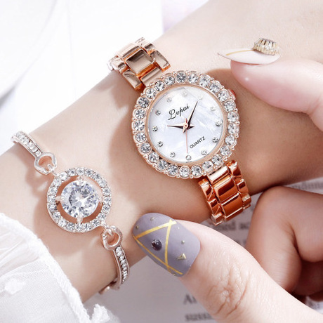 PUSHI Customized female dress watches diamond bracelet casual quartz female watch cheap price female quartz watches best quality