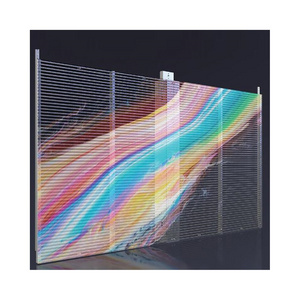 P3.91-7.81 Flexible Soft Curved Curtain Transparent Led Screen Indoor Outdoor Transparent Led Film Screen