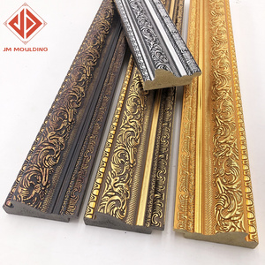 57*23mm embossed flower plastic picture photo frame moulding for mirror frame cheap price