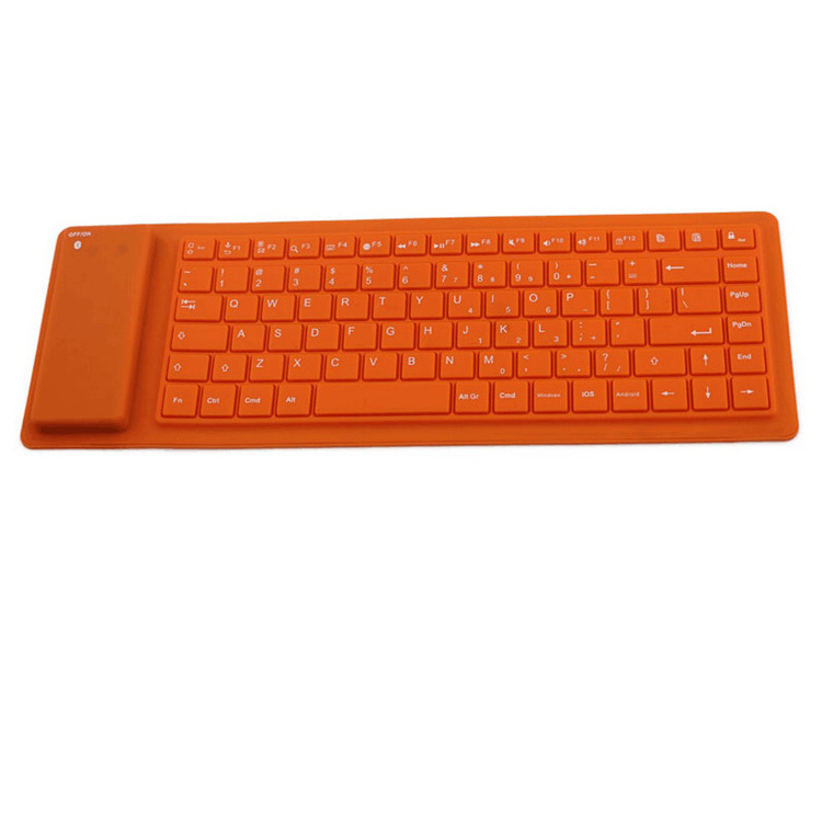 Wireless Flexible Roll up Keyboard ,portable Silicone Rollup Waterproof Wireless Keyboard for IOS Windows Android Tablets Laptop