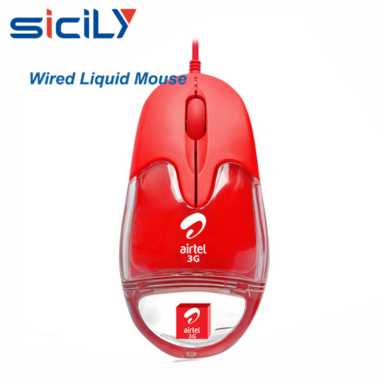 Best cheap Cute design Floater 3D wired liquid aqua mouse