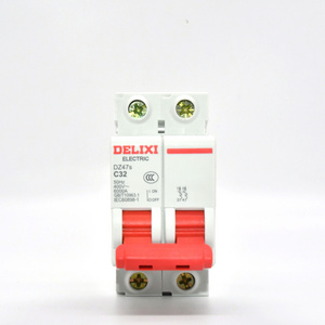 DELIXI DZ47s China industrial Magnetic Electromagnetic Trip  Miniature Circuit Breaker mcb circuit breakers