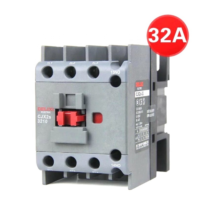 Delixi 3 Phase Thermal Magnetic Contactors Soft Starter LC1-D32 Cjx2s-3210 32A 1NO0NC 220VAC AC 100A Motor Control AC Contractor