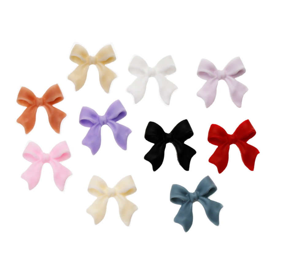 Summer girl Resin Butterfly Bow Nail Art Decoration Jap style nail Charms for Finger Nails Diamond Accessories 3D decal sticker