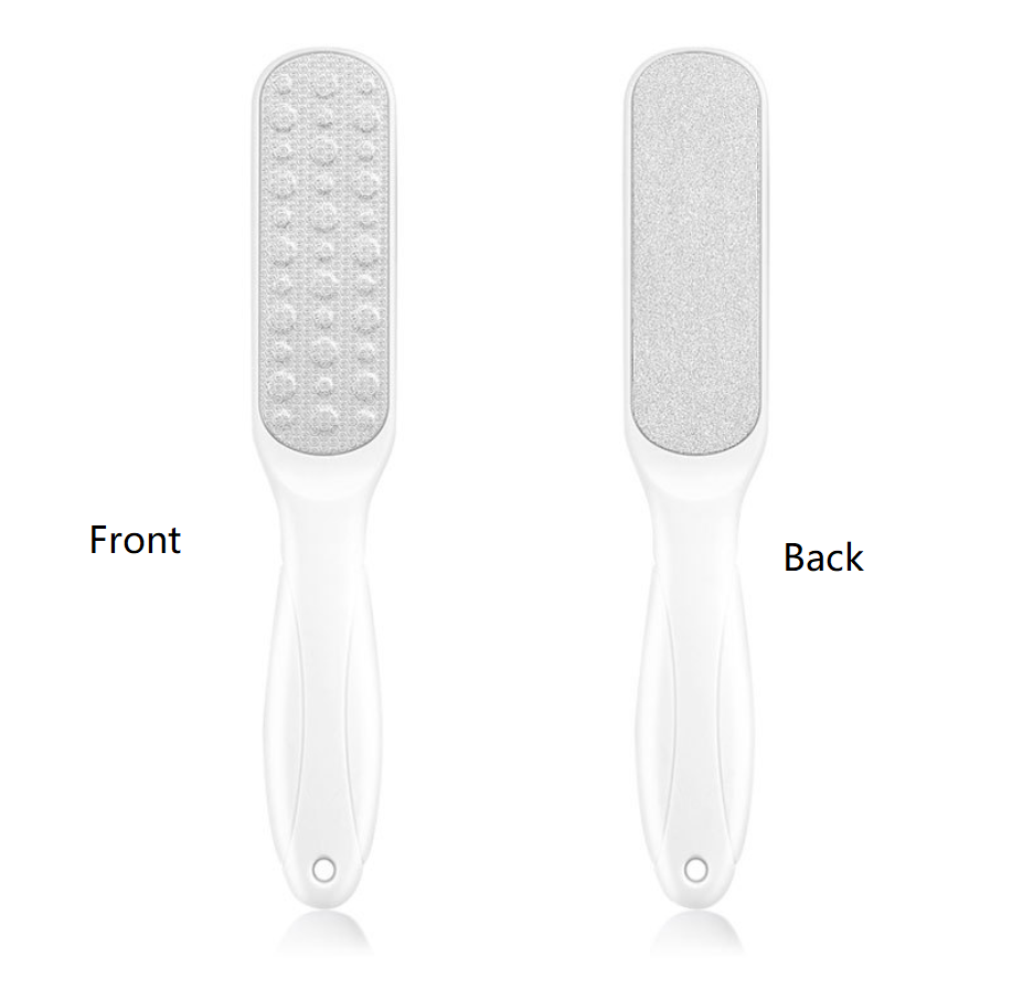 Quality Foot rubbing board Double-sided Remove dead skin Pedicure Foot calluses Steel Push Foot File Grind Exfoliating Nail Tool