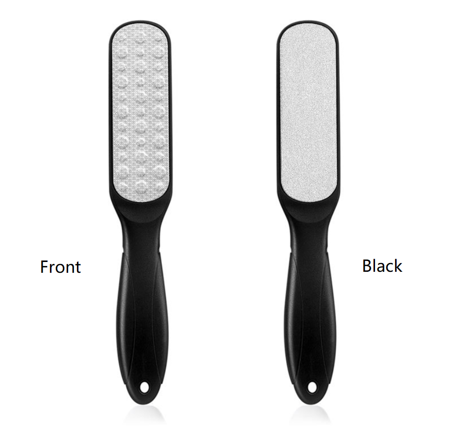 Quality Foot rubbing board Double-sided Remove dead skin Pedicure Foot calluses Steel Push Foot File Grind Exfoliating Nail Tool