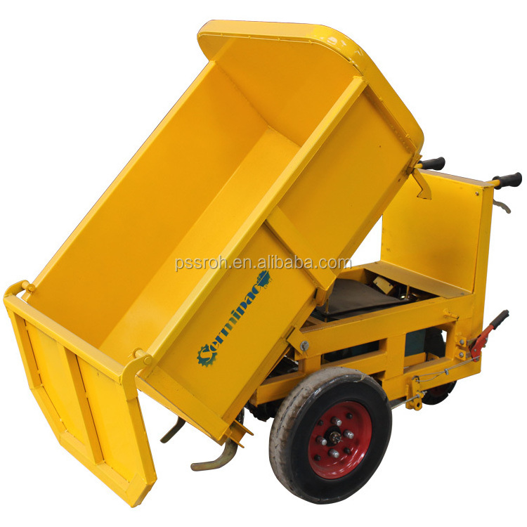 LK13 0.6 ton mini track dumper/Small dump truck for construction site, 3 wheel electric 0.6 ton mini track dumper