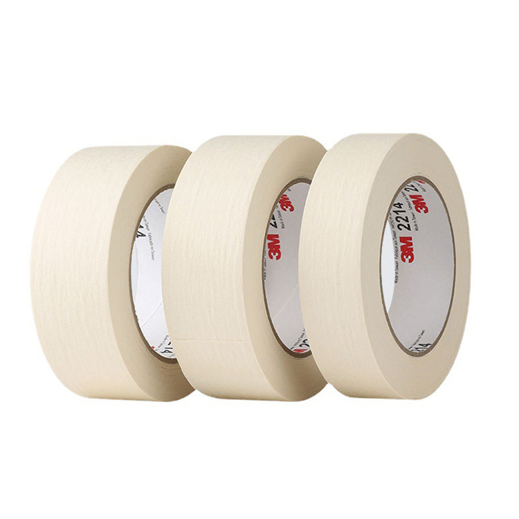 2214 High Temperature 100 degree white rubber adhesive automotive painters paper Masking painting Tape for painting