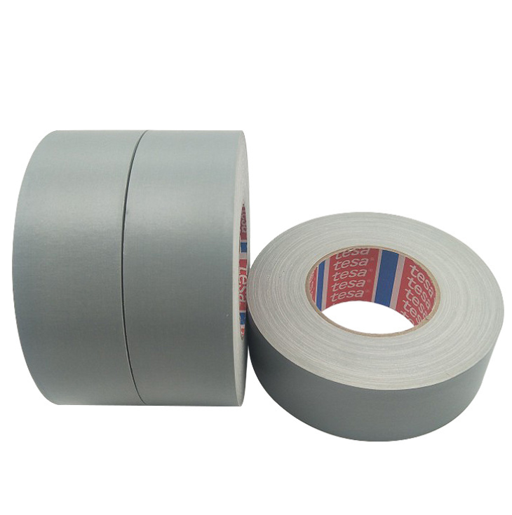 Die cut black cloth adhesive tape tesa 4657 0.29mm gray high temperature acrylic coating Automobile paint cloth duct tape