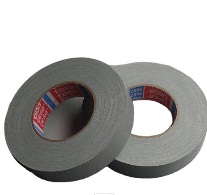 Die cut black cloth adhesive tape tesa 4657 0.29mm gray high temperature acrylic coating Automobile paint cloth duct tape