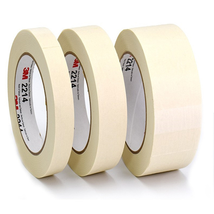 2214 High Temperature 100 degree white rubber adhesive automotive painters paper Masking painting Tape for painting