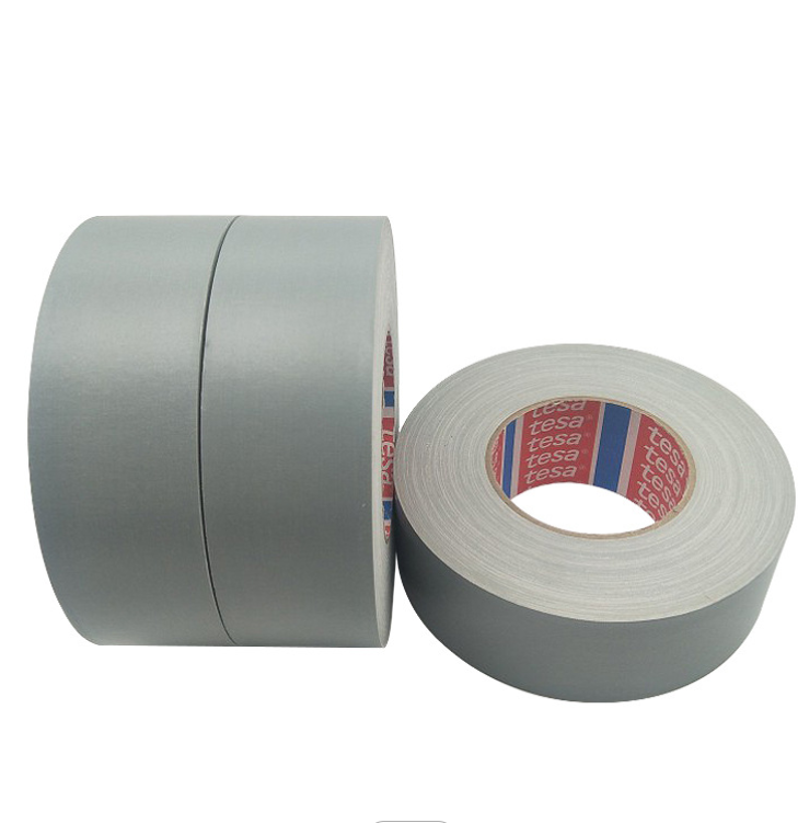 Die cut black cloth adhesive tape tesa 4657 0.29mm gray high temperature acrylic coating Automobile paint cloth duct tape