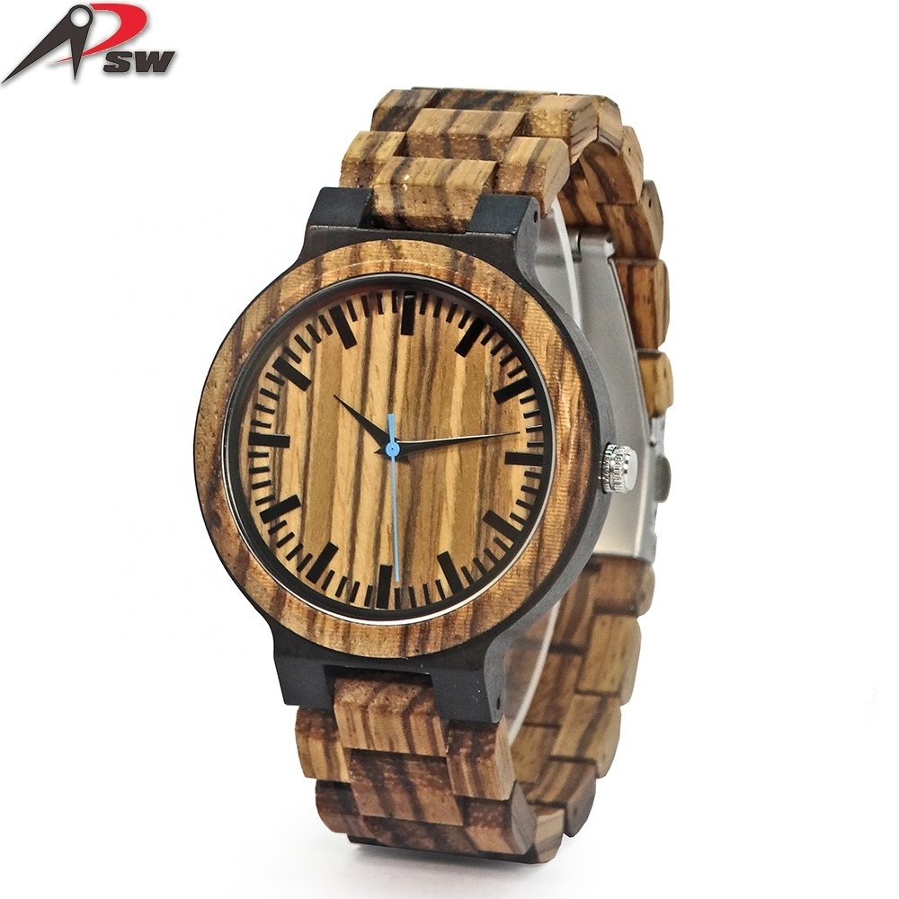 High Quality Custom Logo Watch Lighter Wood Luxury Wooden Watch Men